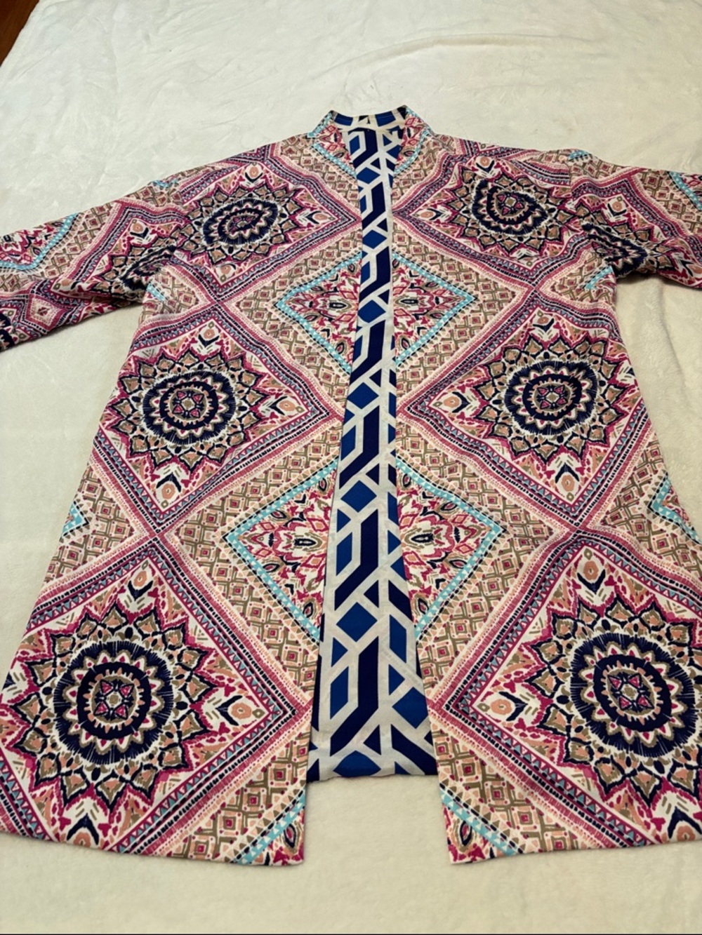 Chico’s Reversible Mykonos Kimono Jacket Topper NWOT Size 3